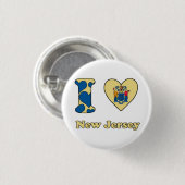 Ik hou van New Jersey Ronde Button 3,2 Cm (Voorkant /achterkant)