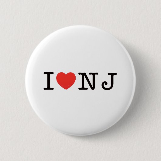 Ik hou van New Jersey Ronde Button 5,7 Cm (Voorkant)
