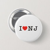 Ik hou van New Jersey Ronde Button 5,7 Cm (Voorkant /achterkant)