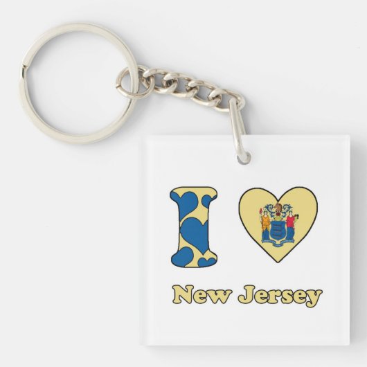 Ik hou van New Jersey Sleutelhanger (voorkant)