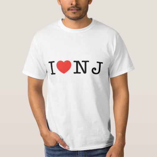 Ik hou van New Jersey T-shirt (Voorkant)