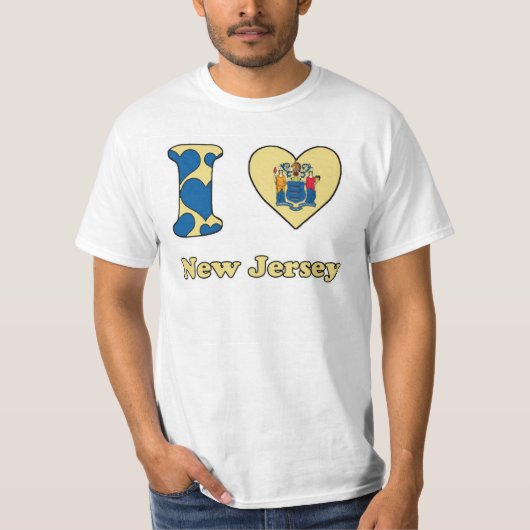 Ik hou van New Jersey T-shirt (Voorkant)