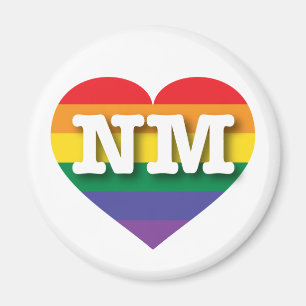 Ik hou van New Mexico Gay Pride Rainbow Heart Magneet