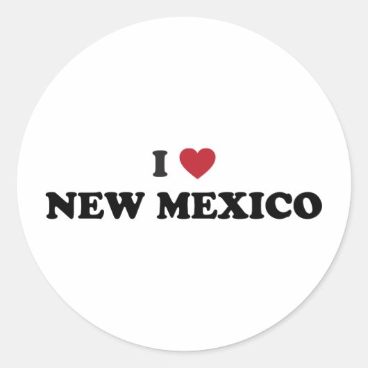 Ik hou van New Mexico Ronde Sticker (Voorkant)