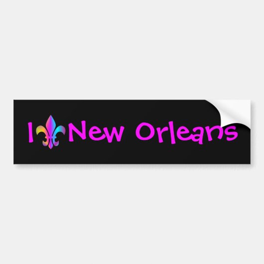 Ik hou van New Orleans Bumpersticker (Voorkant)