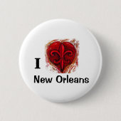 Ik hou van New Orleans Ronde Button 5,7 Cm (Voorkant)