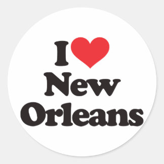 Ik hou van New Orleans Ronde Sticker