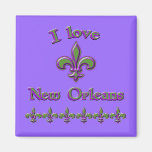 Ik hou van New Orleans T-shirten, Mokken, Buttonne Magneet