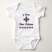 Ik hou van New Orleans T shirten, Mokken, Buttonne Romper (Voorkant)