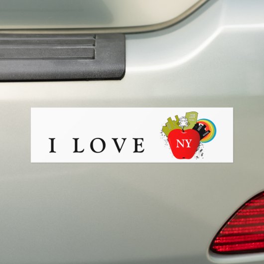 Ik hou van New York Bumpersticker (Op auto)