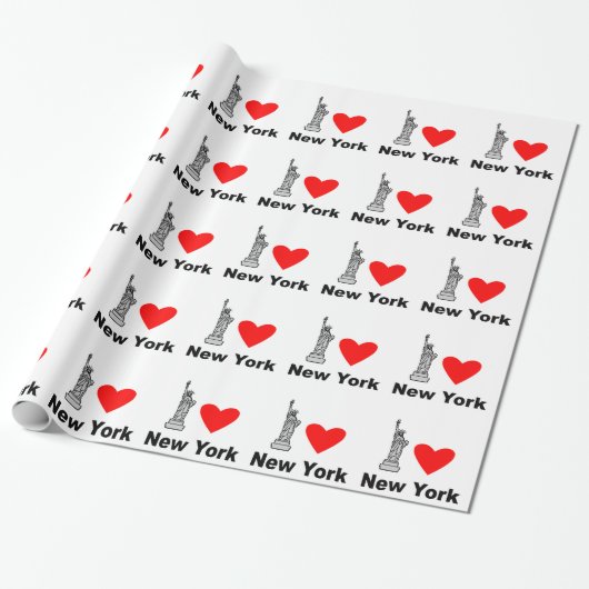 Ik hou van New York Cadeaupapier (Uitgerold)
