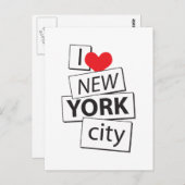 Ik hou van New York City Briefkaart (Voorkant / Achterkant)