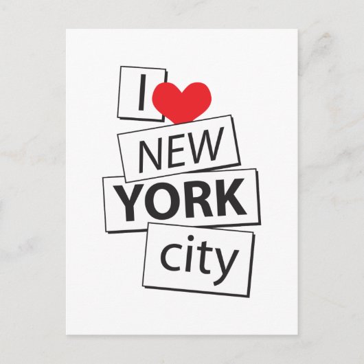 Ik hou van New York City Briefkaart (Voorkant)
