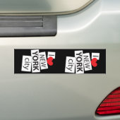Ik hou van New York City Bumpersticker (Op auto)