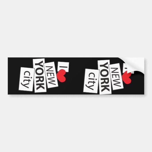 Ik hou van New York City Bumpersticker (Voorkant)