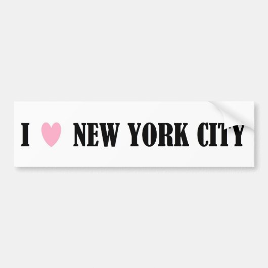 Ik hou van New York City Bumpersticker (Voorkant)