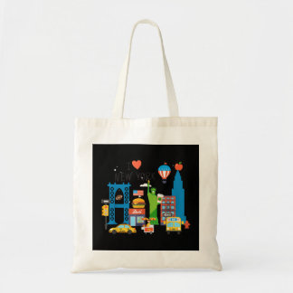 Ik hou van New York City NY Icons Souvenir Gift Tote Bag