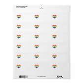 Ik hou van New York Gay Pride Rainbow Heart Etiket (Full Sheet)