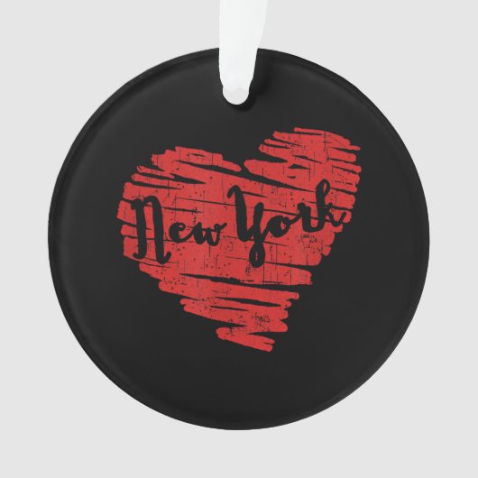 Ik hou van New York Hart NY Ornament (voorkant)