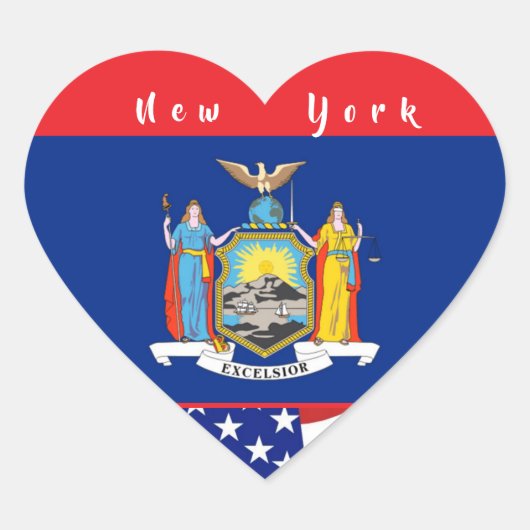 Ik hou van New York Hart Sticker (Voorkant)