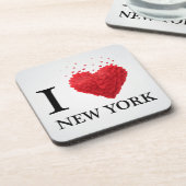 Ik hou van New York Hearts Bier Onderzetter (Linkerzijde)