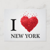 Ik hou van New York Hearts Briefkaart (Voorkant)