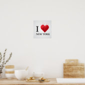Ik hou van New York Hearts Poster (Keuken)