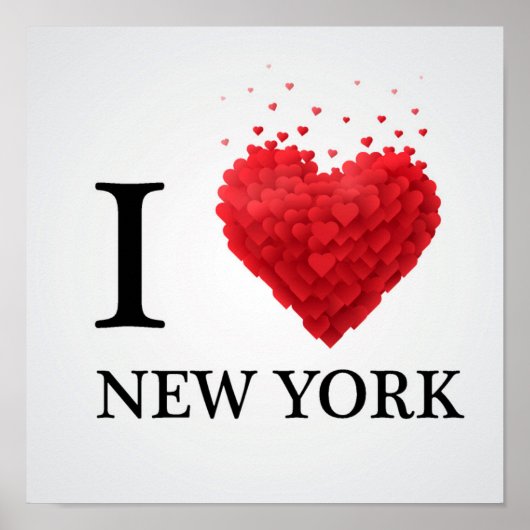 Ik hou van New York Hearts Poster (Voorkant)