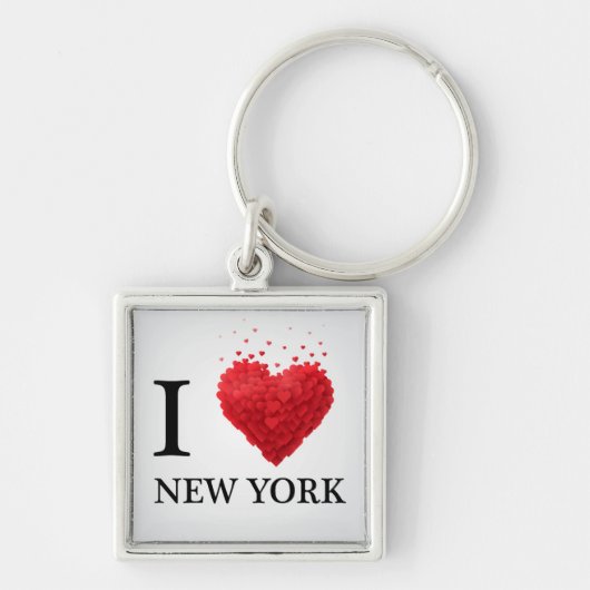 Ik hou van New York Hearts Sleutelhanger (Voorkant)