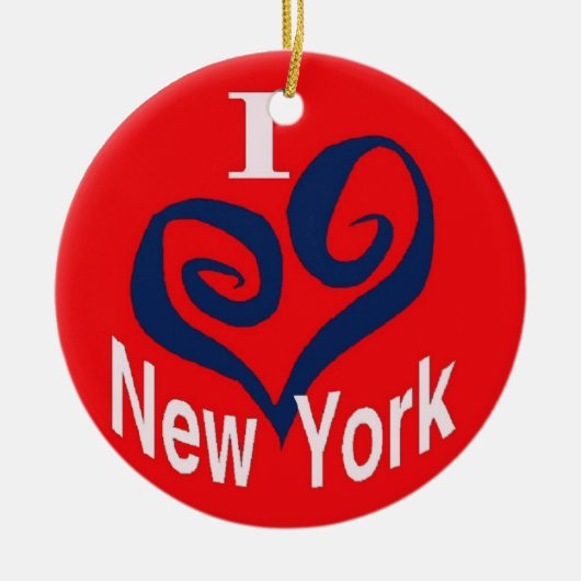 Ik hou van New York Keramisch Ornament (Voorkant)