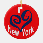 Ik hou van New York Keramisch Ornament (Achterkant)