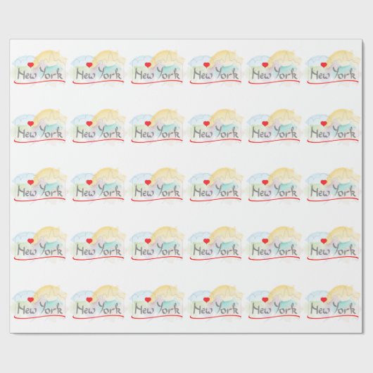 Ik hou van New York, New York Cadeaupapier (Vlak)