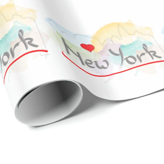Ik hou van New York, New York Cadeaupapier (Rol Hoek)