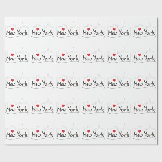 Ik hou van New York, New York Cadeaupapier (Vlak)