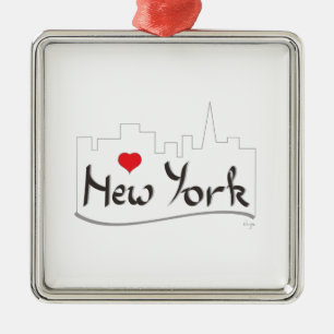 Ik hou van New York, New York Metalen Ornament