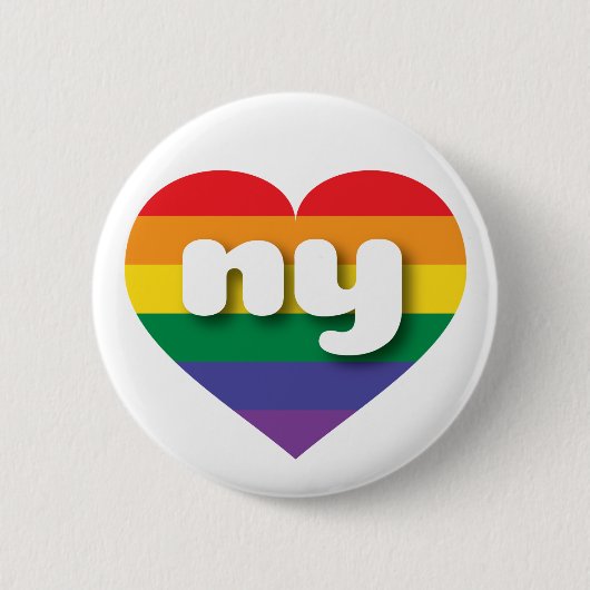 Ik hou van New York Rainbow Heart Ronde Button 5,7 Cm (Voorkant)