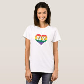 Ik hou van New York Rainbow Heart T-shirt (Voorkant volledig)