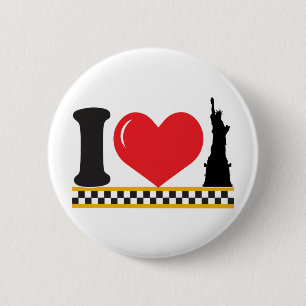 Ik hou van New York Ronde Button 5,7 Cm