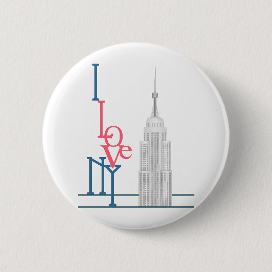 Ik hou van New York Ronde Button 5,7 Cm (Voorkant)