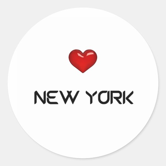 Ik hou van New York Ronde Sticker (Voorkant)