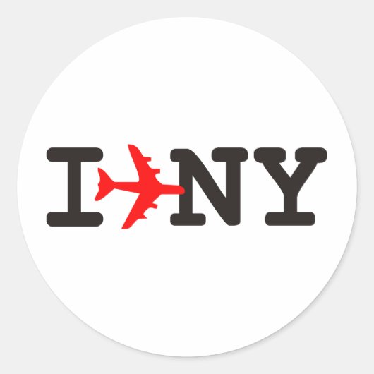 Ik hou van New York Ronde Sticker (Voorkant)