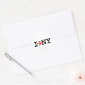 Ik hou van New York Ronde Sticker (Envelop)