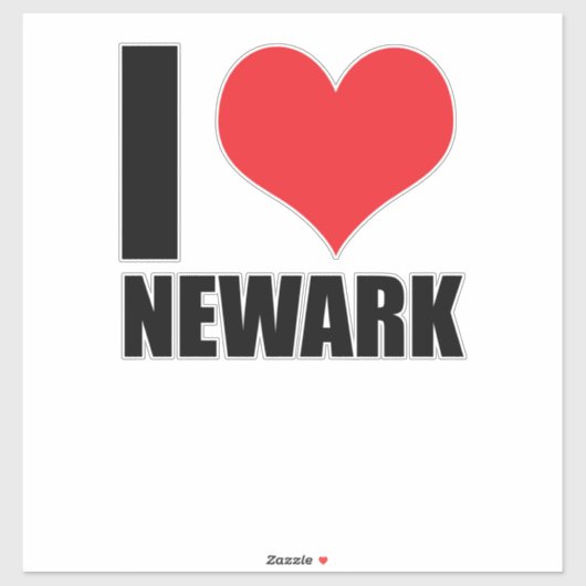 Ik hou van Newark Sticker (Vel)