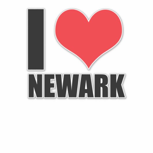 Ik hou van Newark Sticker (Voorkant)