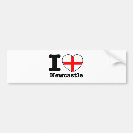 Ik hou van Newcastle Bumpersticker (Voorkant)