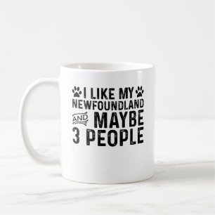 Ik hou van Newfoundland en 3 mensen Koffiemok