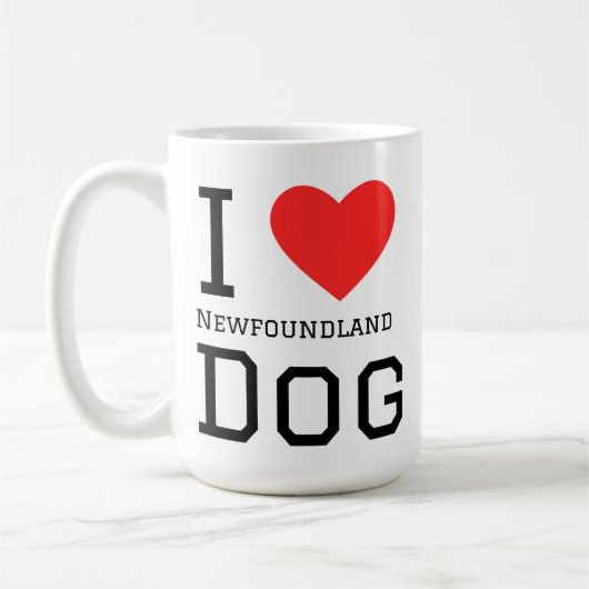 Ik hou van Newfoundland honden  Koffiemok (Links)