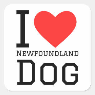 Ik hou van Newfoundland Vierkante Sticker