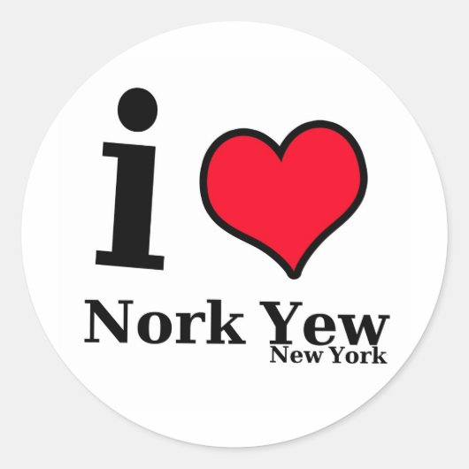 Ik hou van NEWYORK Ronde Sticker (Voorkant)