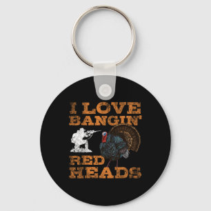 Ik hou van Ngin' Red Heads Turkije jacht liefhebbe Sleutelhanger